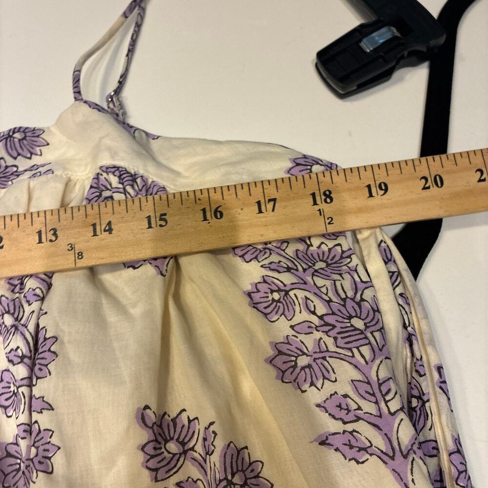 J. Crew Cream Maxi Dress with Purple Floral Print - Picture 7 of 7
